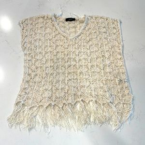 White Boho, Fringe Bathing Suit Cover Up